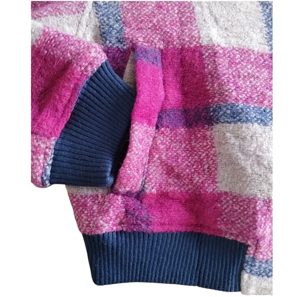 House of Harlow 1960 Pink Plaid Wool Stable Jacket - Picture 5 of 7